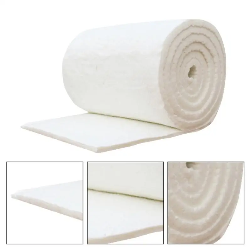 

10/20/30/40mm White Insulation Blanket Motorcycle Exhaust Pipe Silencer Cotton Fiberglass Needle Felt Fibreglass Silencer Pack