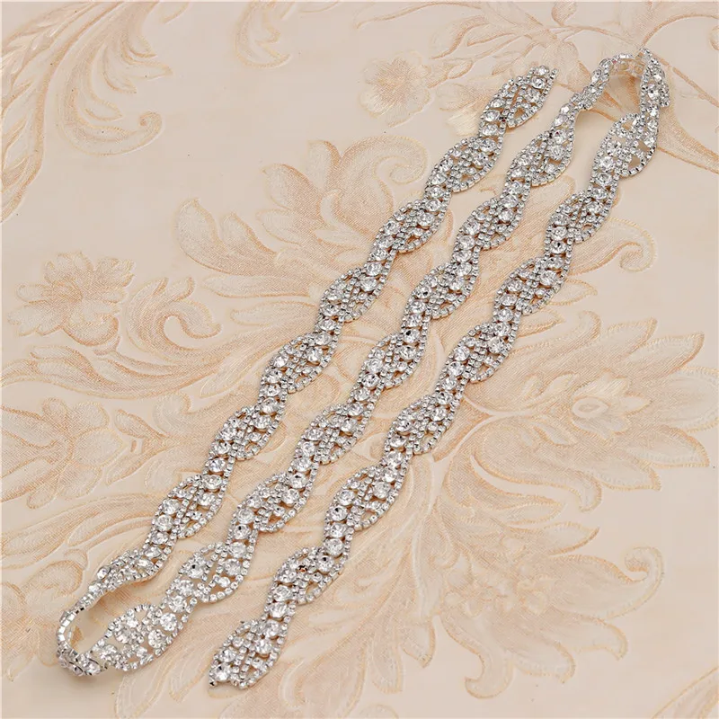 MissRDress Welding Wedding Belt Bridal Ribbon Rose Gold Crystal Rhinesrones For Prom Gown JK947 | Свадьбы и торжества
