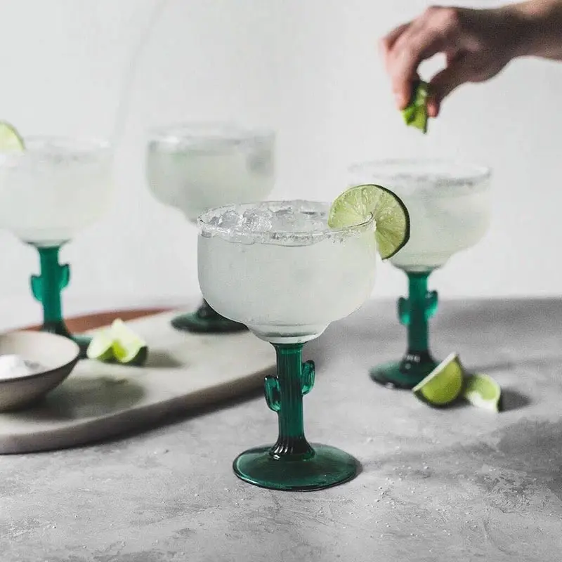 

1Pcs Margarita Wine Glass Creative Cactus Cocktail Glass Bar Club Wedding Party Drinkware Goblet Champagne Dessert Cup 350ml