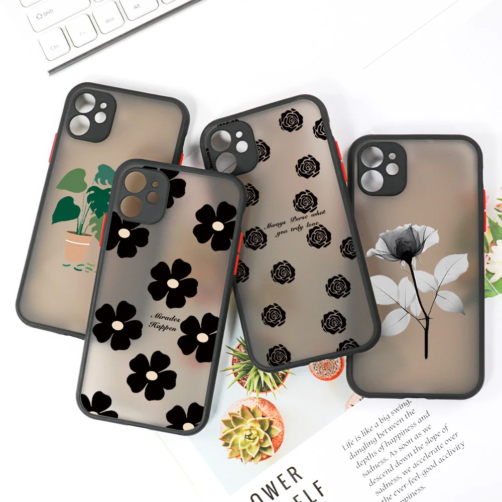 Чехол с цветами в стиле ретро для iPhone 15 чехлы 11 12 13 14 Pro Max Plus X XR XS 6 6S 7 8 SE 20202 2022 Mini