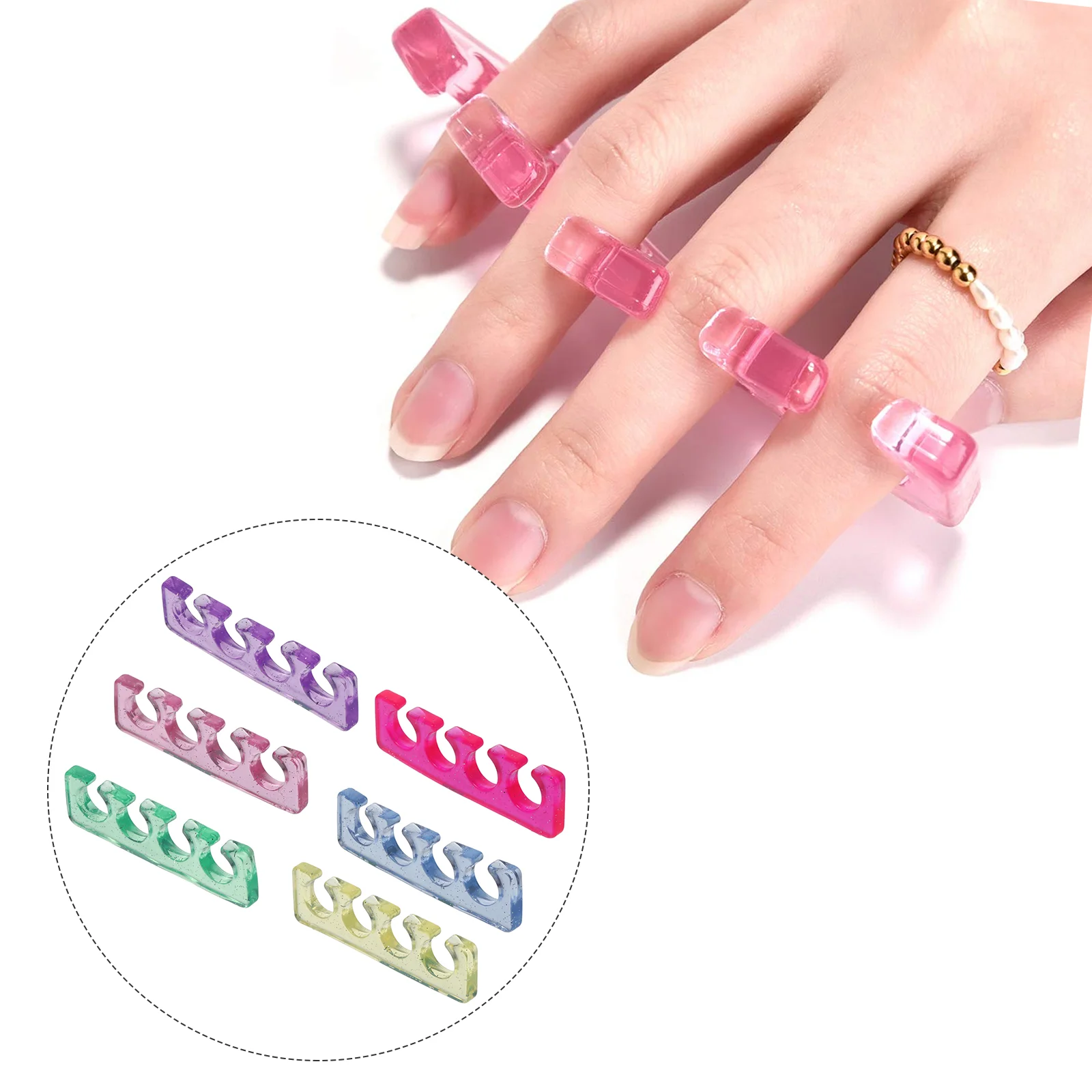 

Toe Nail Separator Separators Divider Finger Pedicuredividers Silicone Stretcher Spacers Manicure Foot Bunionhammer Straightener