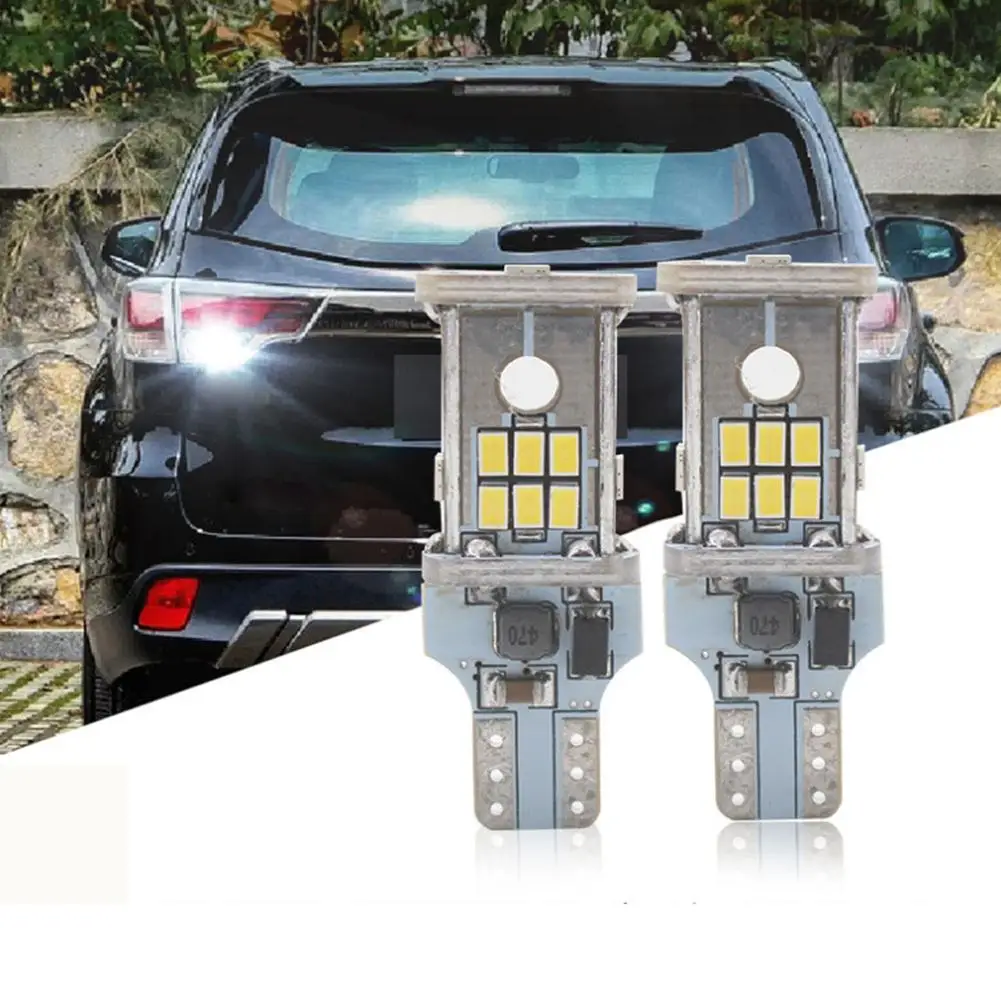 

1 Pair Car Led Light W16w T15 3020 18smd 6000k Highlight Decoding Signal Lamp Backup Parking Light Parts