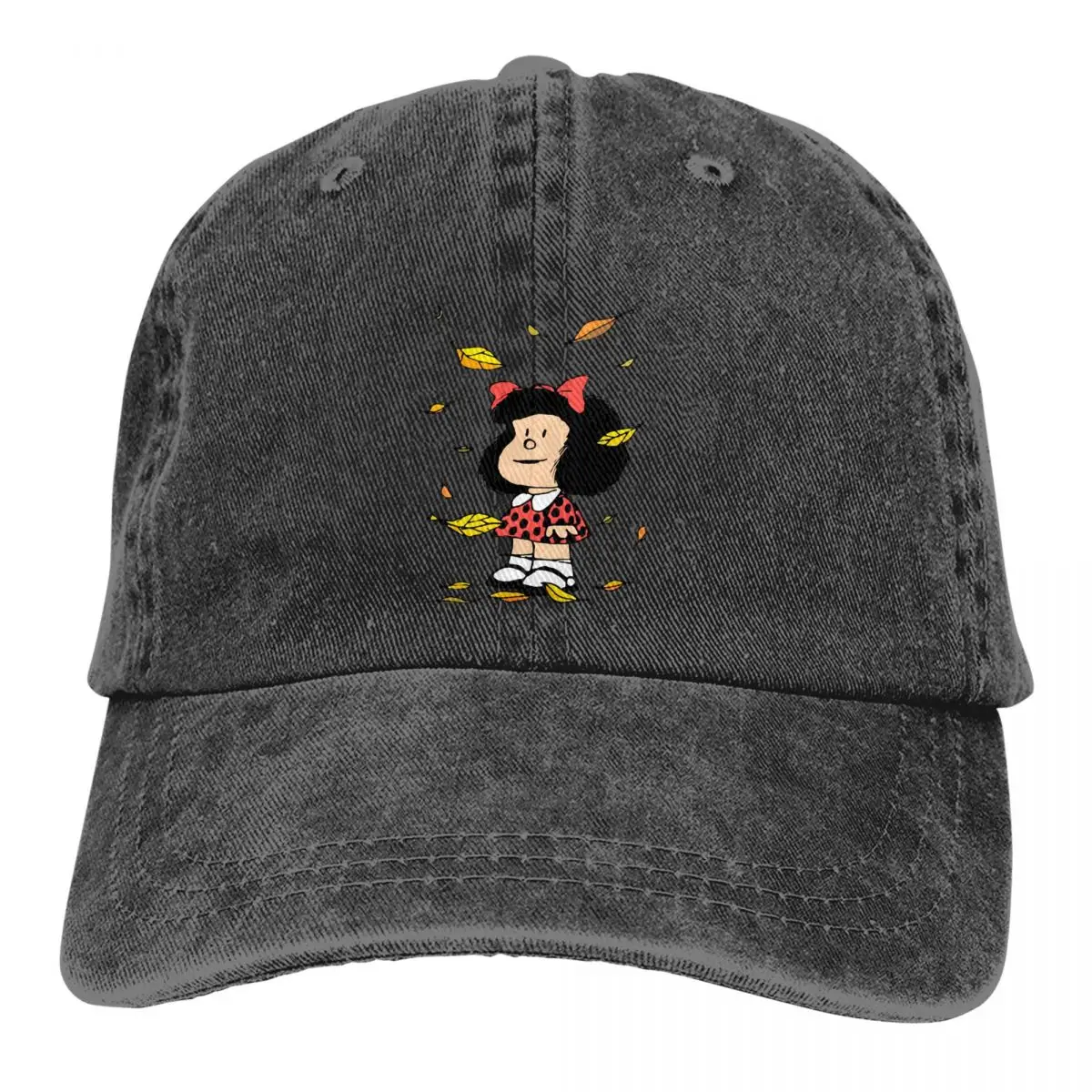 

Autumn Leaves Baseball Caps Peaked Cap Mafalda Cartoon Sun Shade Hats for Men