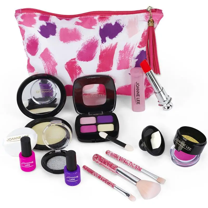 

Pretend Makeup For Toddlers Kids Beauty Vanity Play Makeup Set Kids Makeup Toy Washable Makeup Set Toy Case For Little Girl