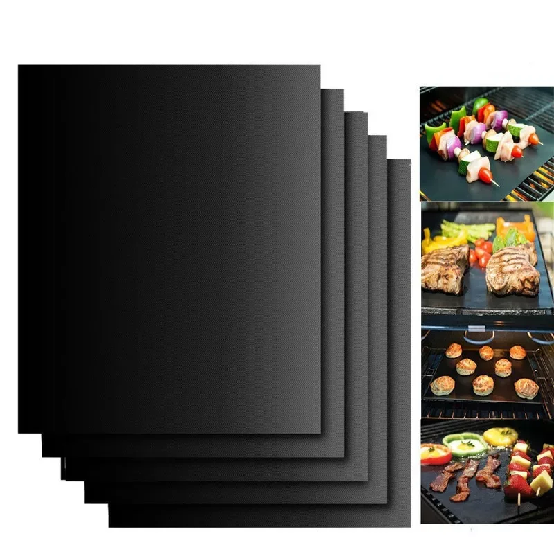 

2023NEW Gadgets Silicone Baking Mat BBQ Cooking Mat Black Reusable Nonstick Sheet Oven Tray Kitchen Accessories Kitchen Tools