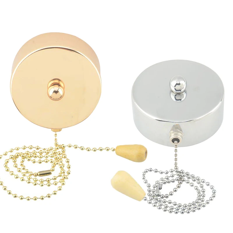 

110-250V 40W Light Pull Switch Cord Cover for Bathroom Ceiling Wall Pull Chain 100cm Gold/ Silver