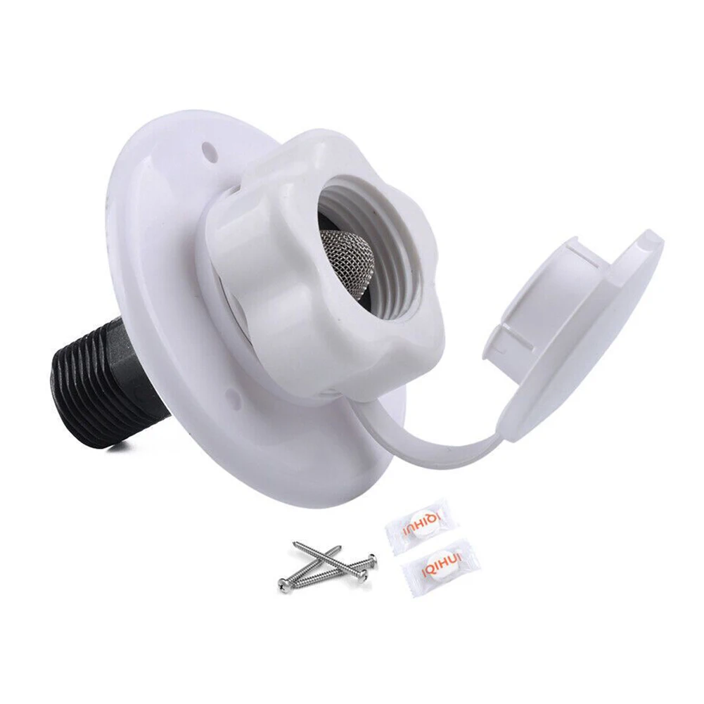 

1 Piece Water Inlet One Way Inlet Valve 76.5 Mm Connection Fill Connector Flange Hose Plastic With Check Valve