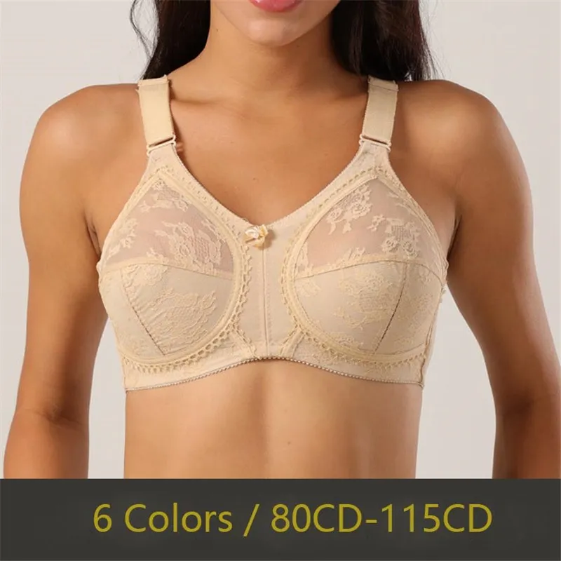 

Plus Size Lace Firm support Non Padded Minimiser Non wired Bra