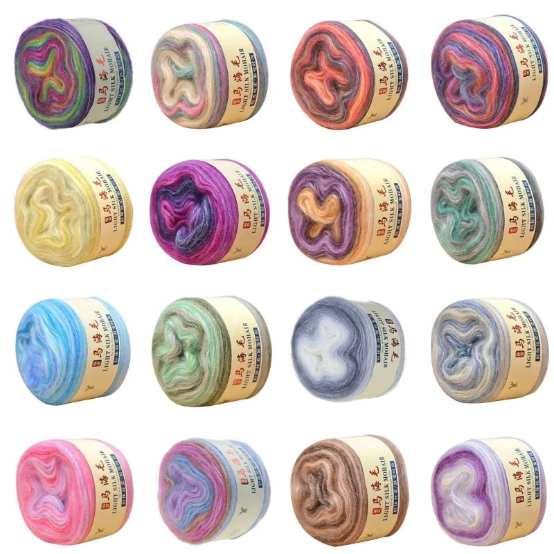 

Fabric Wool Yarn Roving Soft Mohair Knitting Yarn for Hand Weaving Knitting 52g