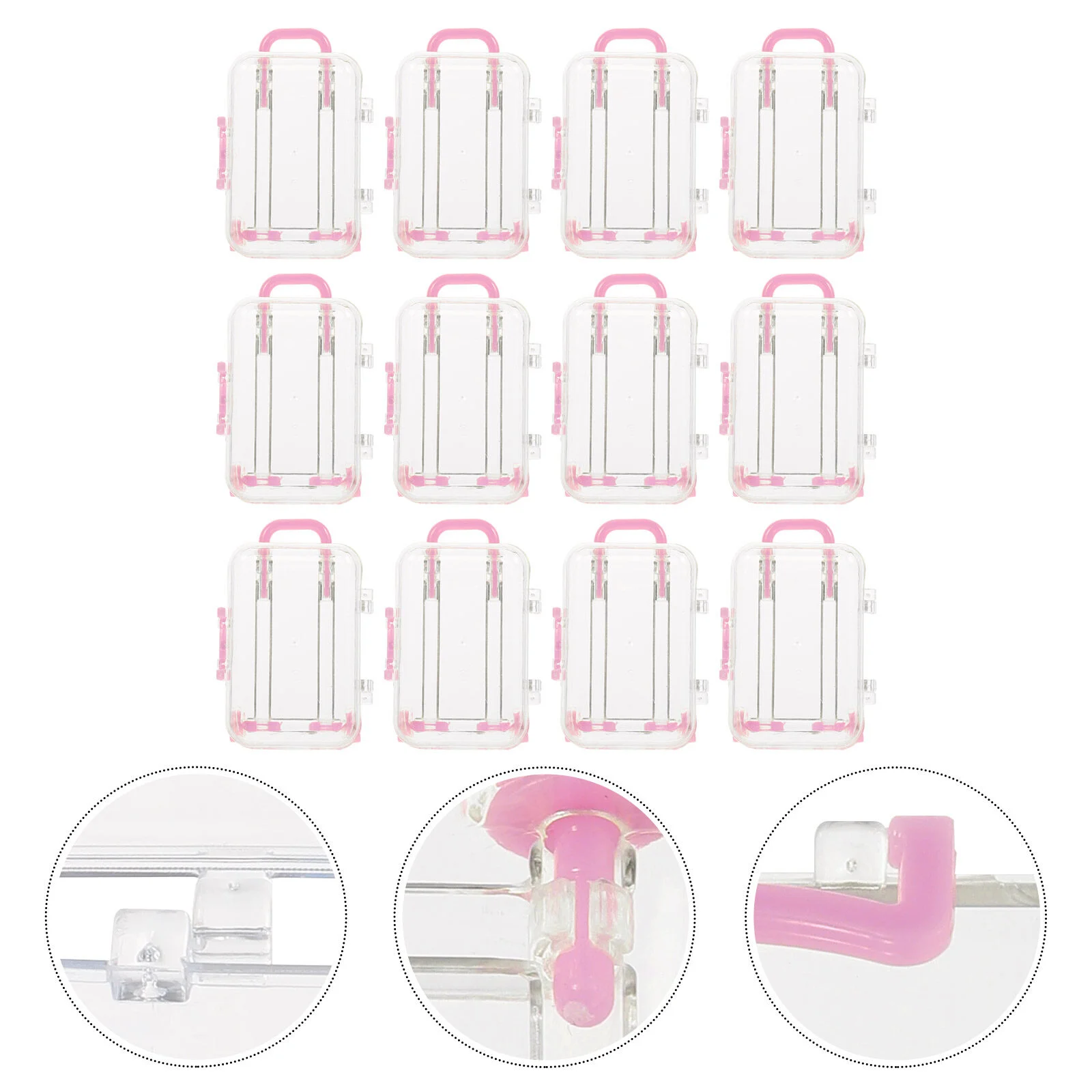 

12 Pcs Gift Card Mini Decor Transparent Storage Holders Wedding Candy Protectors Ps Baby