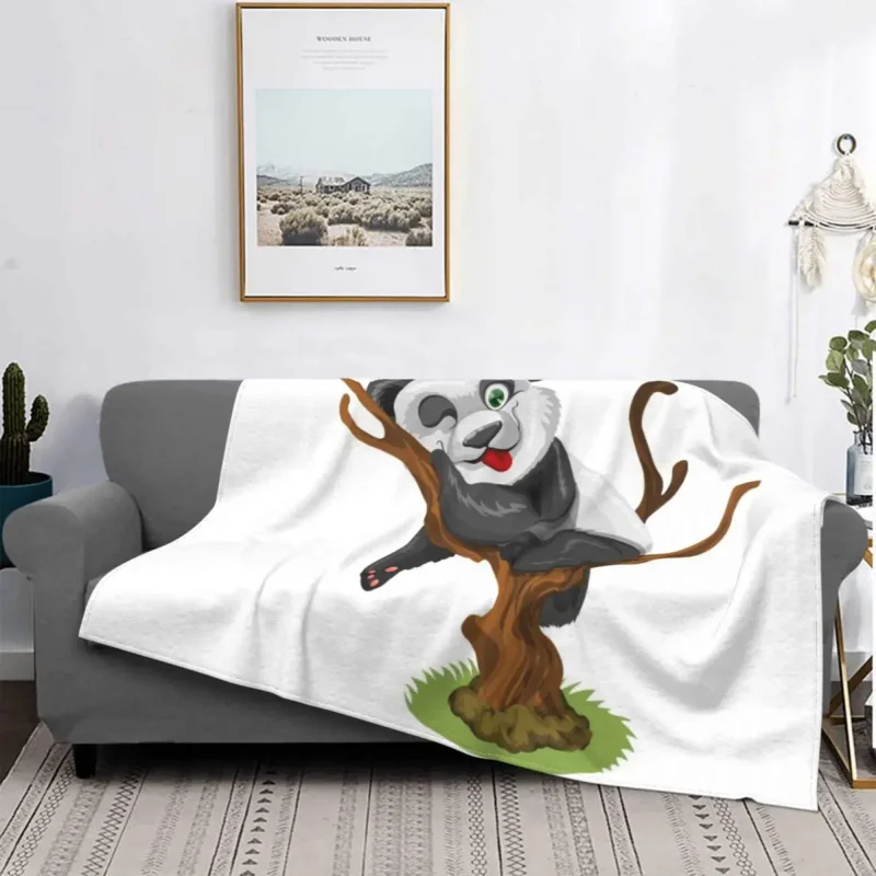 

Мягкое одеяло с милой пандой и медведем, Осеннее флисовое Фланелевое теплое бамбуковое одеяло с животными для дивана, автомобильного кровати, одеяло