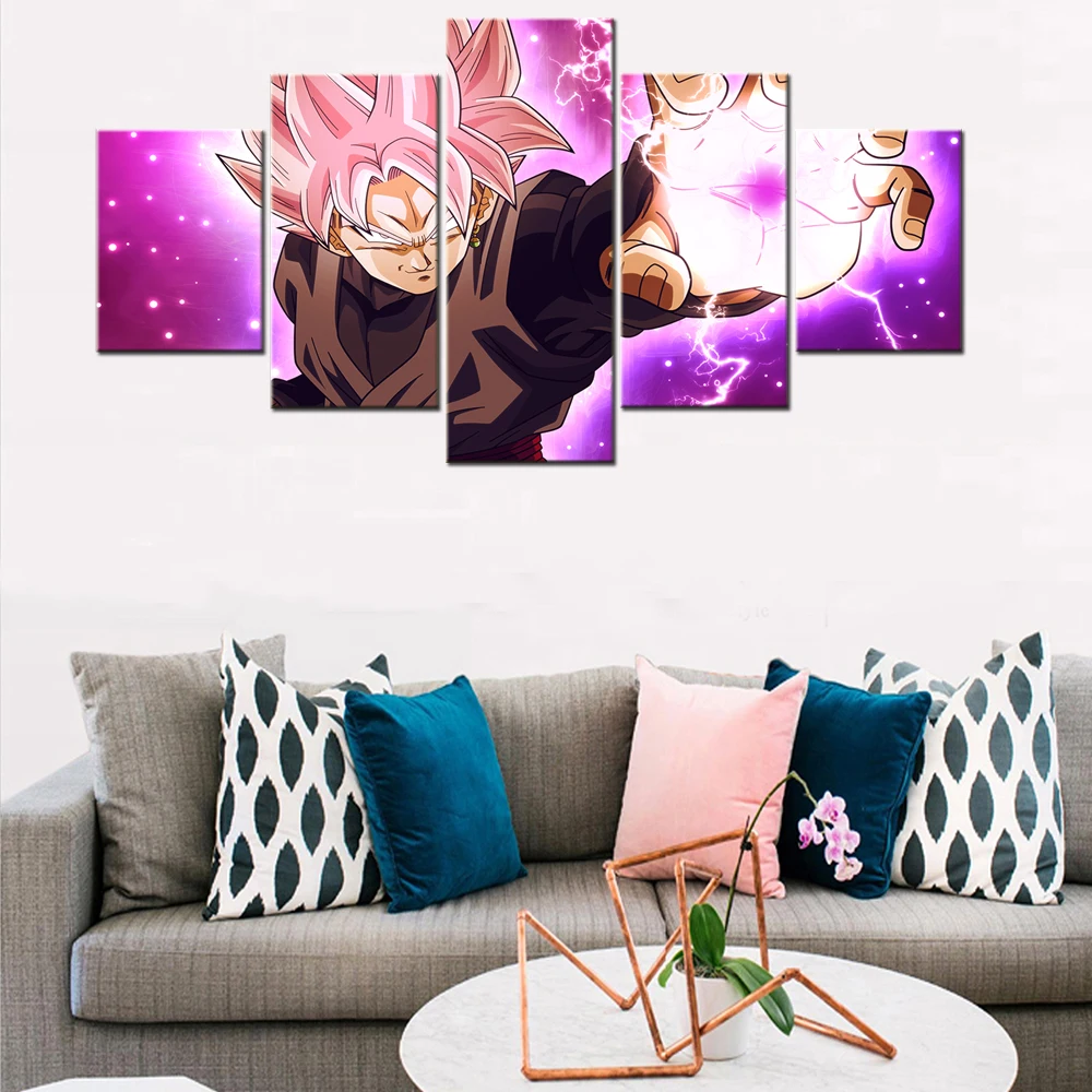 

5 Pieces Super Japan Anime Dragon Warrior Print Poster Cartoon Wall Art Paintings Modern Home Living Room Decor Canvas Pictures