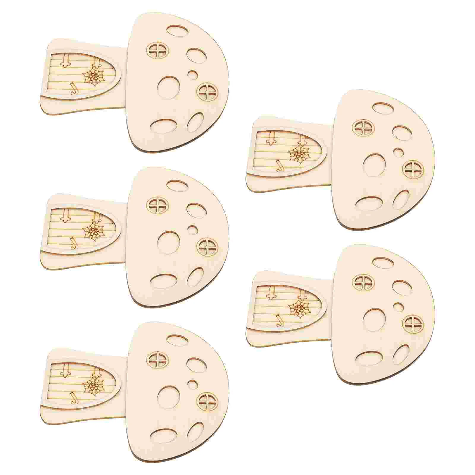 

5pcs Wooden Mushroom Shaped Graffiti Toys Kids DIY Painting Muchroom Models