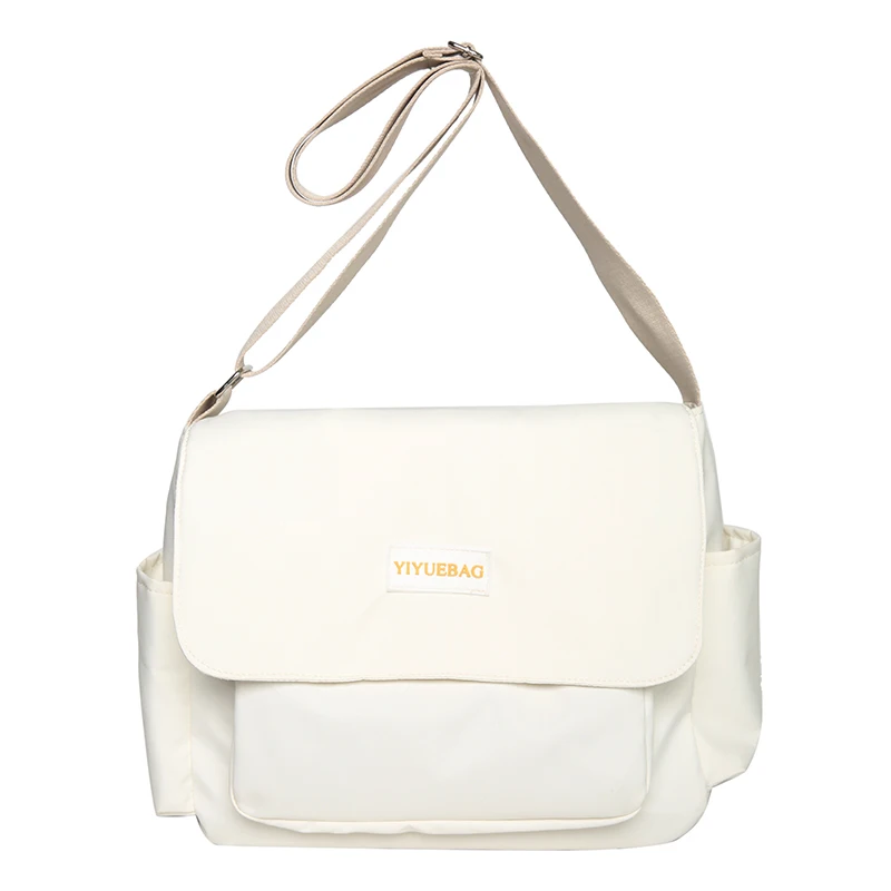 Student Messenger Bag Schoolbag 2023 New Women Shoulder Bags Simple Solid Color Handbags Female Large Size Casual Shopper Bag