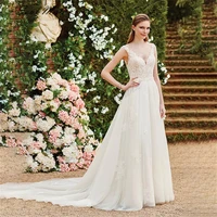 exquisite a line 2022 wedding dress for women sweetheart white lace applique bridal gown backless bridal dress robe de mari%c3%a9e