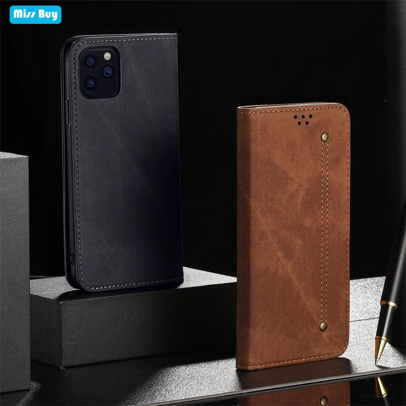 

Luxury Denim Pattern Leather Flip Case For Xiaomi Mix 4 11t Mi 11 Lite Pro 11 Uitra Casual Protection Book Cover Business Style