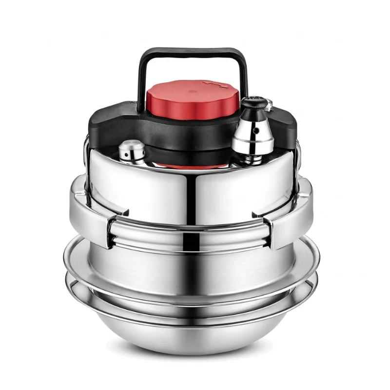 

1. Скороварка 4 л из нержавеющей стали, портативная скороварка для кемпинга на открытом воздухе, домашняя мини-кастрюля