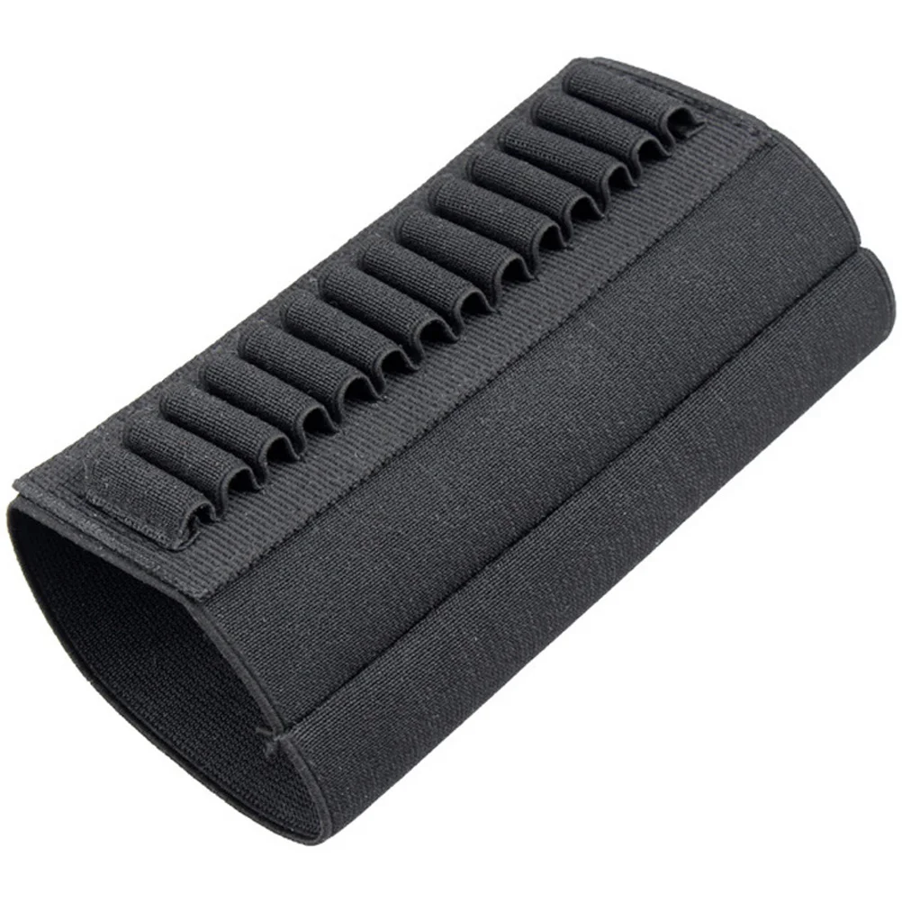 

14 Slots Cheek Bag Bracers Shell Pouch Case Buttstock Holder Elastic Cloth Storage Hunting Accessories