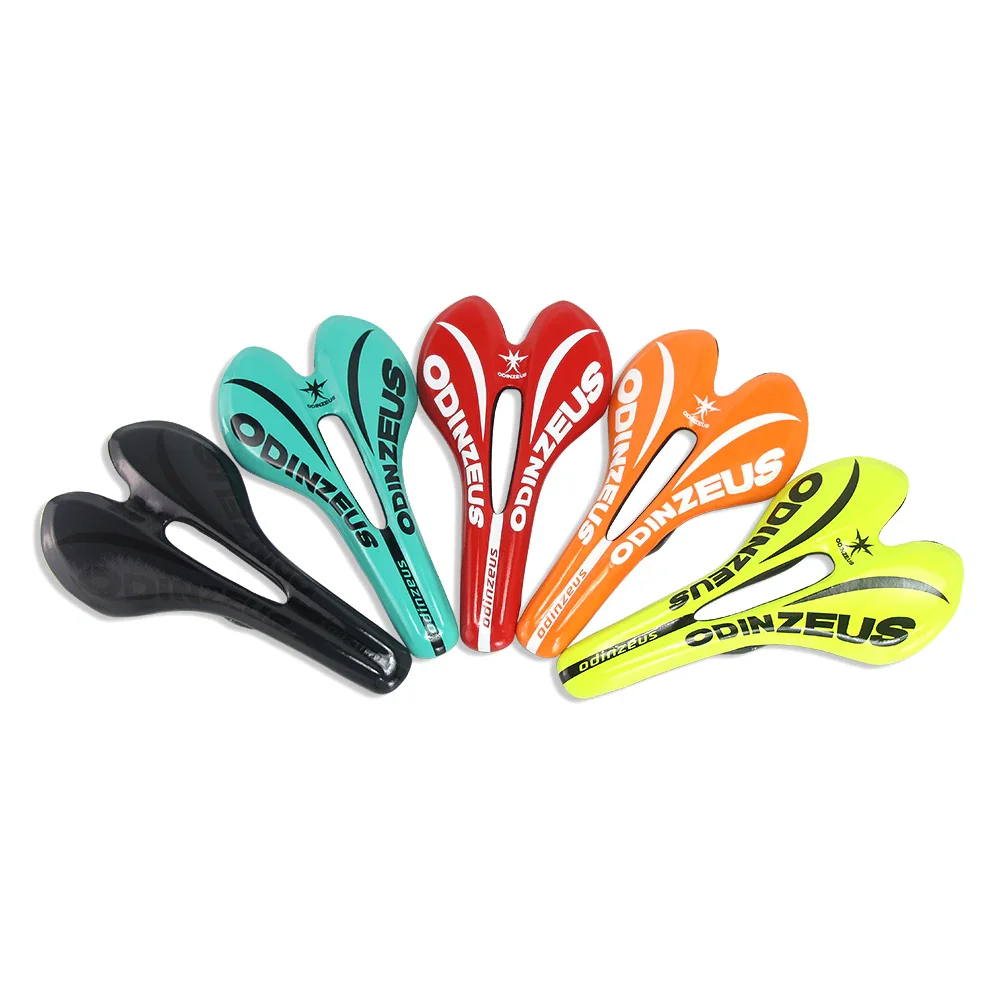 

Odinzeus New 5 Colors Full Leather PU Full Carbon Fiber + Full Nylon Leather Road Bike/MTB Saddle