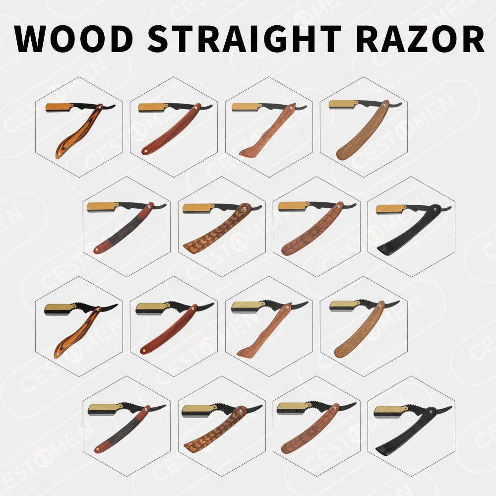 Деревянный складной бритвенный станок Премиум-Качества Профессиональный