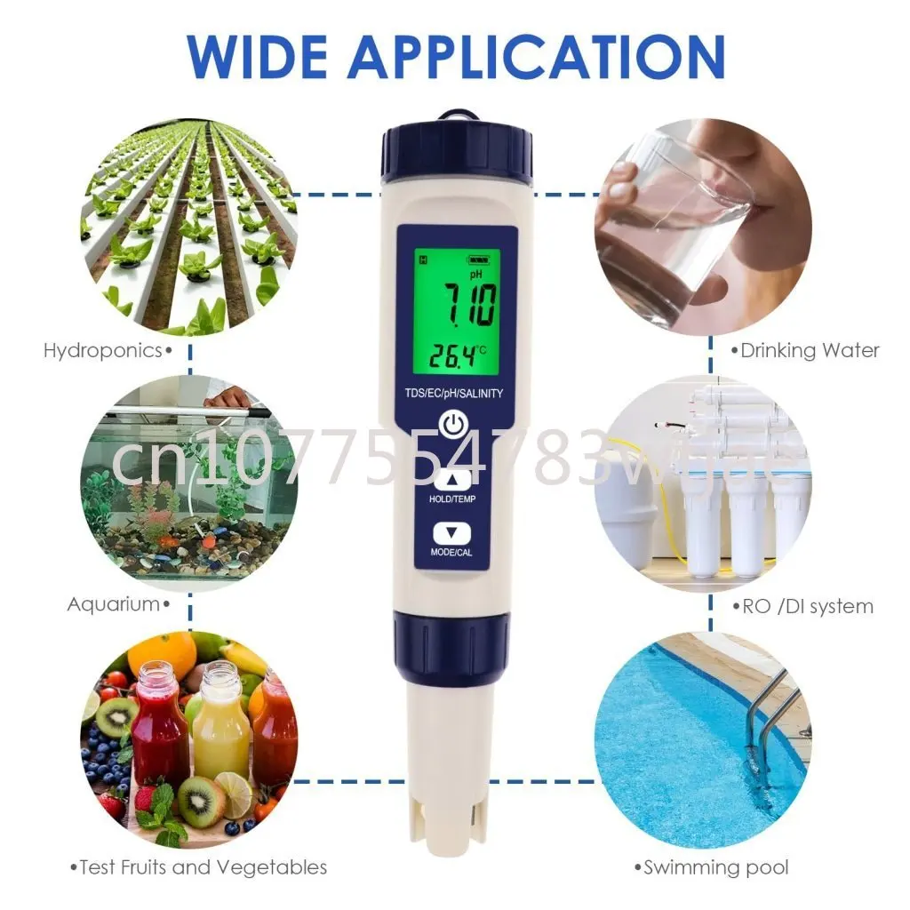 Тестер PHEC/TDS пять в одном портативный тестер качества воды с подсветкой