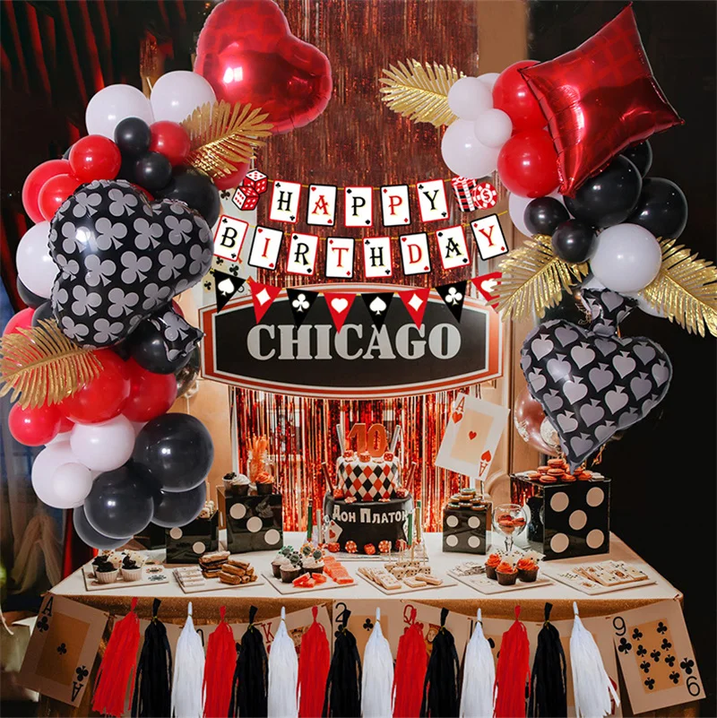 

Foil Balloon Set Pirate Balloon Birthday Party Halloween Latex Balloon Chain Set banner party decoration