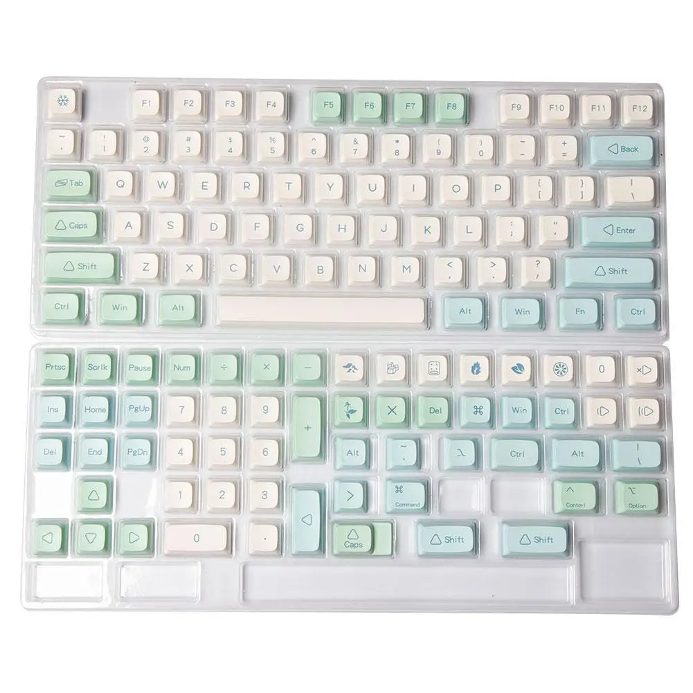 

Ice Mint Artisan Keycap Set XDA Keycaps For Mechanical Keyboard PBT Dye-sublimated DIY Desktop Keyboards Accessories S7Y3