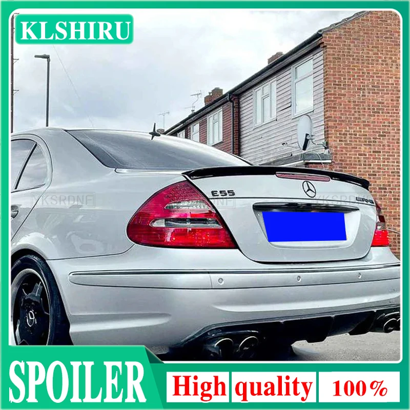 

For W211 Spoiler 2002-2009 Mercedes-Benz W211 E-class E200 E260 Spoiler ABS plastic Material Car Rear Wing Color Rear Spoiler