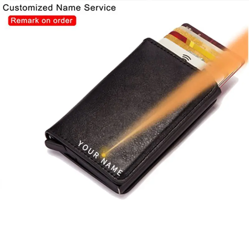 

Держатель мужской бумажник с именем лазерной гравировки тонкий умный бумажник из углеродного волокна и кожи минималистский бумажник подар...