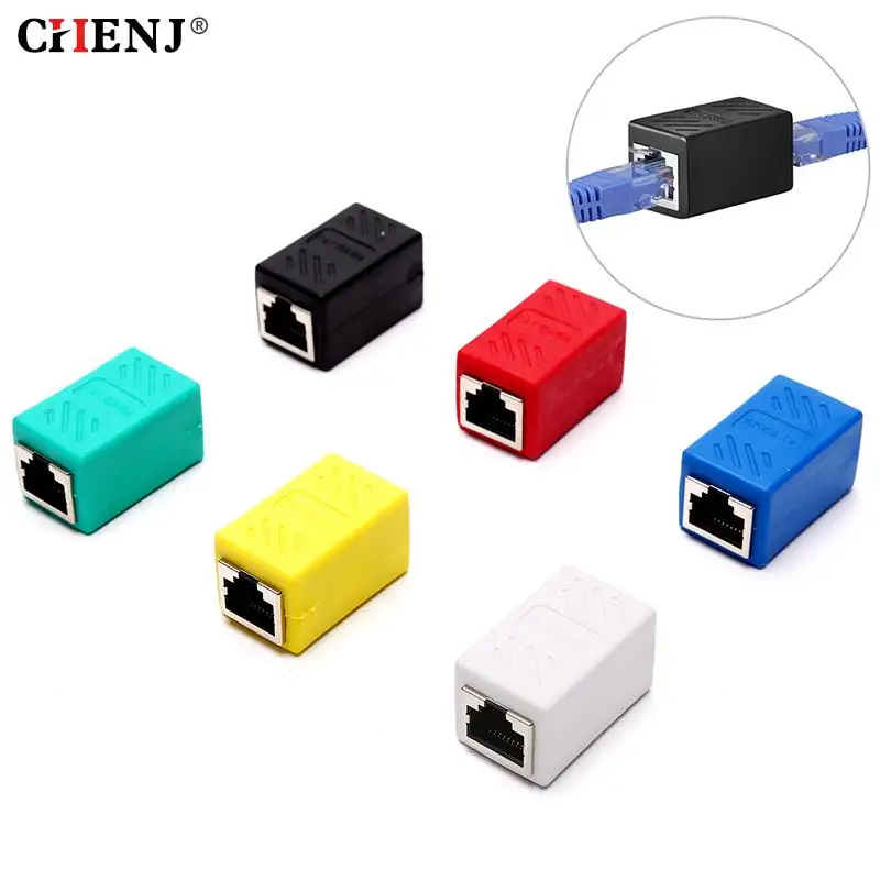 

Сетевой адаптер RJ45 «мама», цветной «Мама»-«мама», соединитель, удлинитель RJ 45, удлинитель кабеля Ethernet