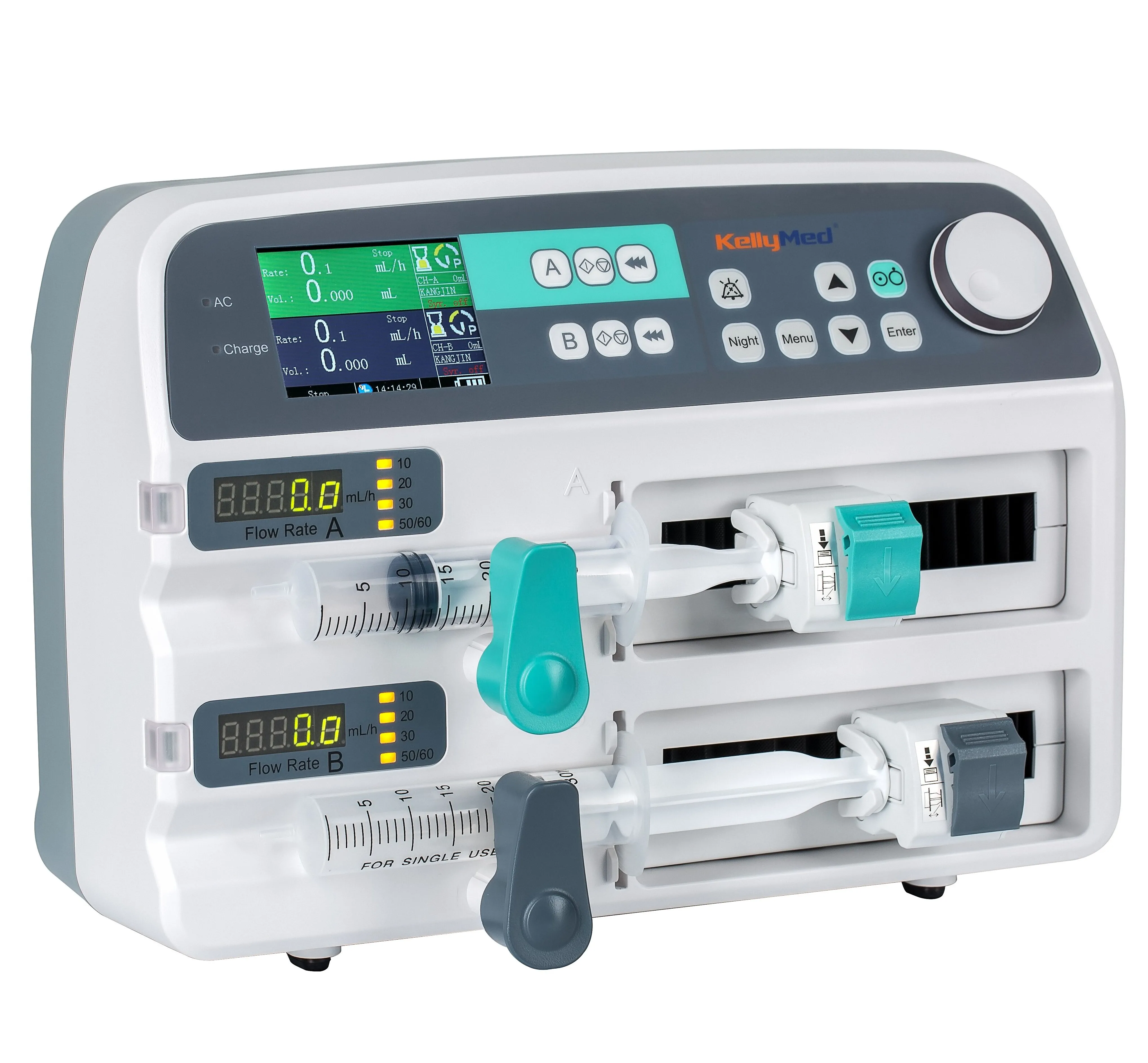 

Low Moq Wireless Medical Equipment Automatic Syringe Pump Infusion Double Channel Syringe Pump