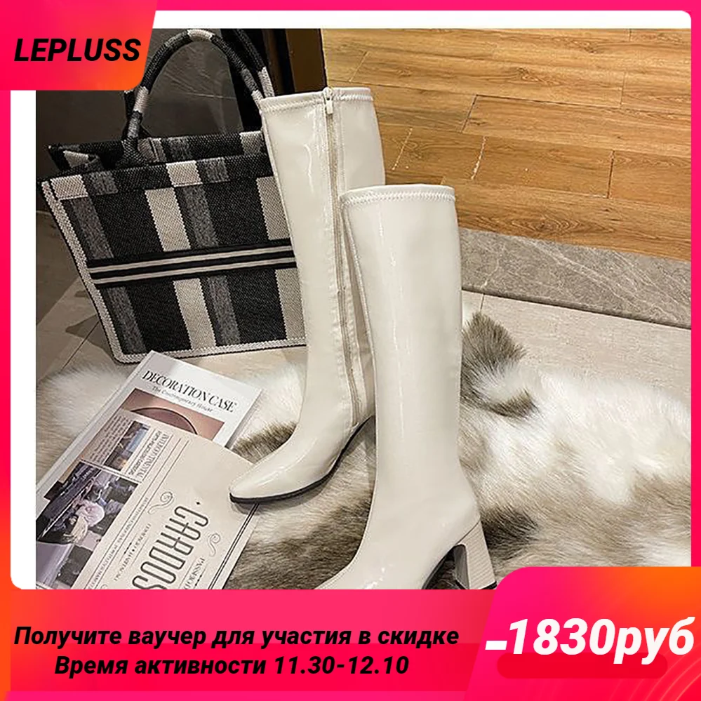 

Женские кожаные ботинки средней длины, теплые модные классические ботинки