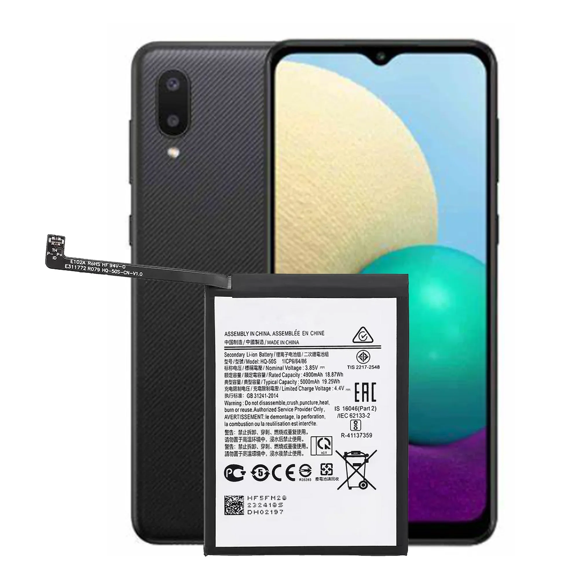 Фотоаккумулятор для Samsung Galaxy A02 A02S HQ-50s A022DS A022M A022G A025F A025DS A025G