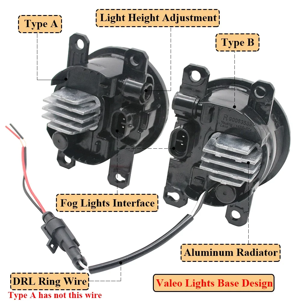 Фото Для Opel Holden Astra G/H OPC, Astra HSV VXR Vauxhall Corsa D OPC светодиодные противотуманные фары объектив 30 Вт Angel Eye аксессуары для внешних ламп №3