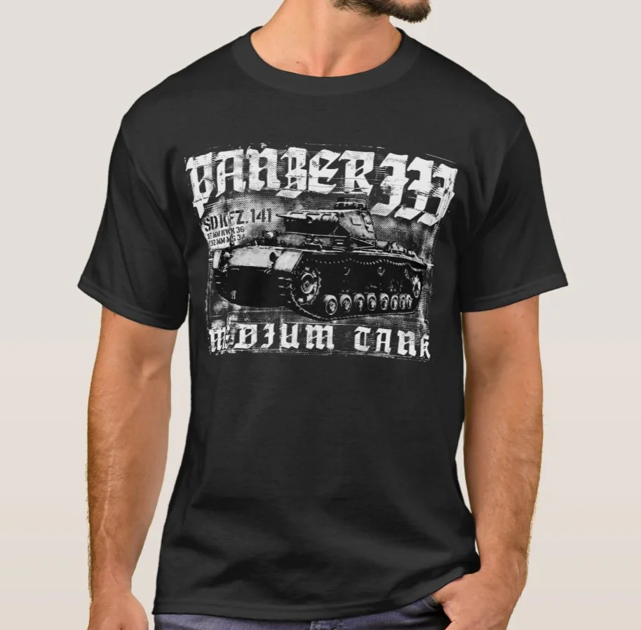 

Wehrmacht Panzer III WWII German Medium Tank T-Shirt. Summer Cotton Short Sleeve O-Neck Mens T Shirt New S-3XL