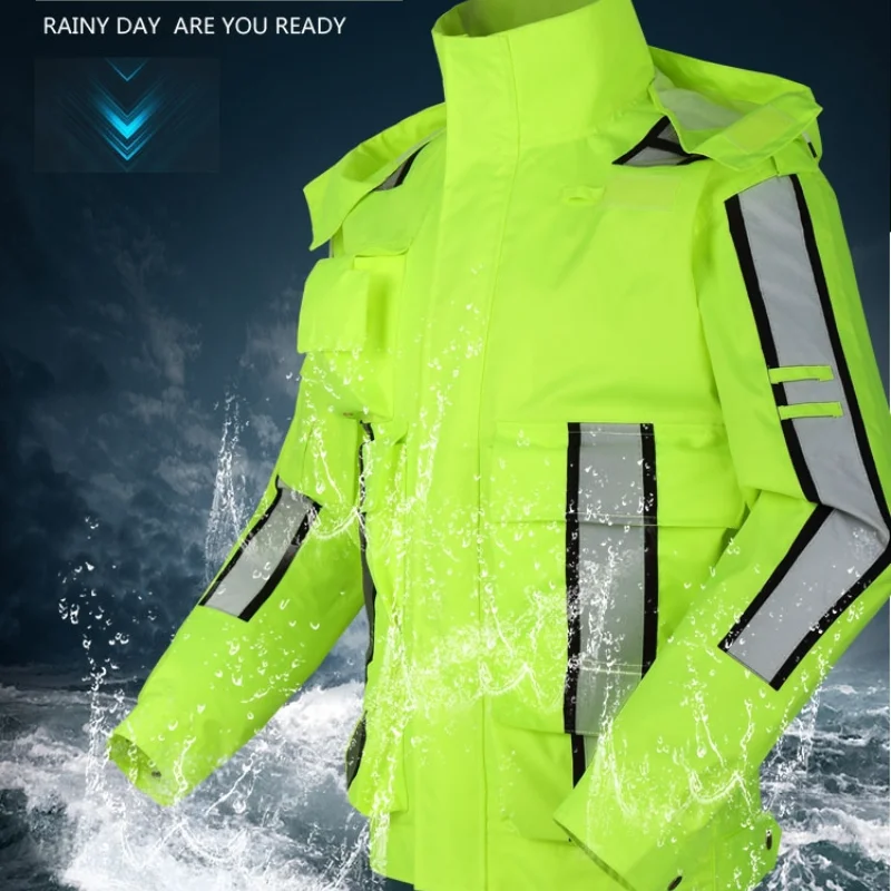 

Men Motorcycle Raincoats Motorbike Rain Suit Moto Raincoat Jacket Pants Biker Rain Set Waterproof Motorcyclist Women Rain Gear