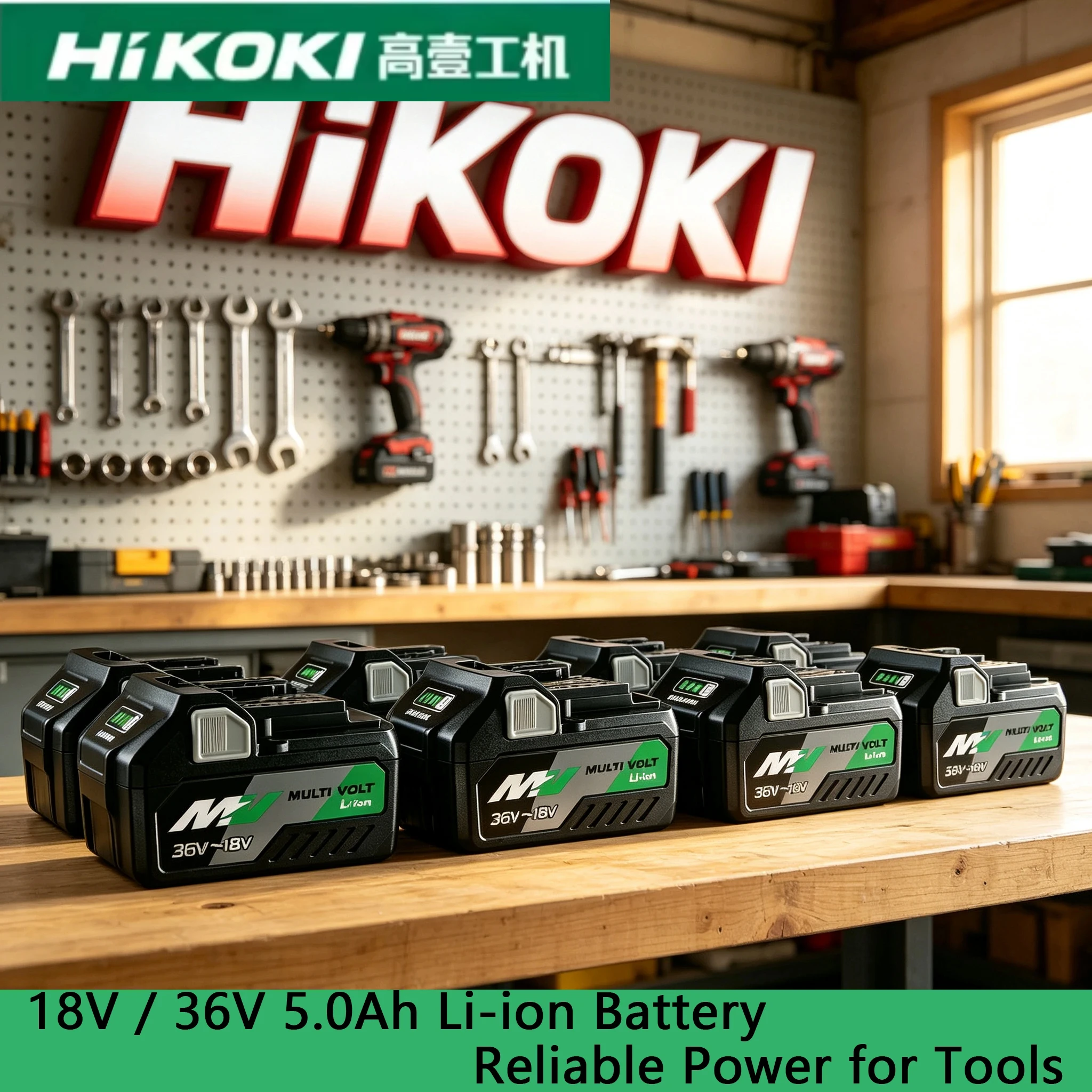Фото Оригинальный аккумулятор Hitachi HiKOKI MultiVolt 18В/36В 4.0Ач/8.0Ач BSL3640MVT BSL36B18 BSL1850 для ударного гайковерта WR18DBDL №1