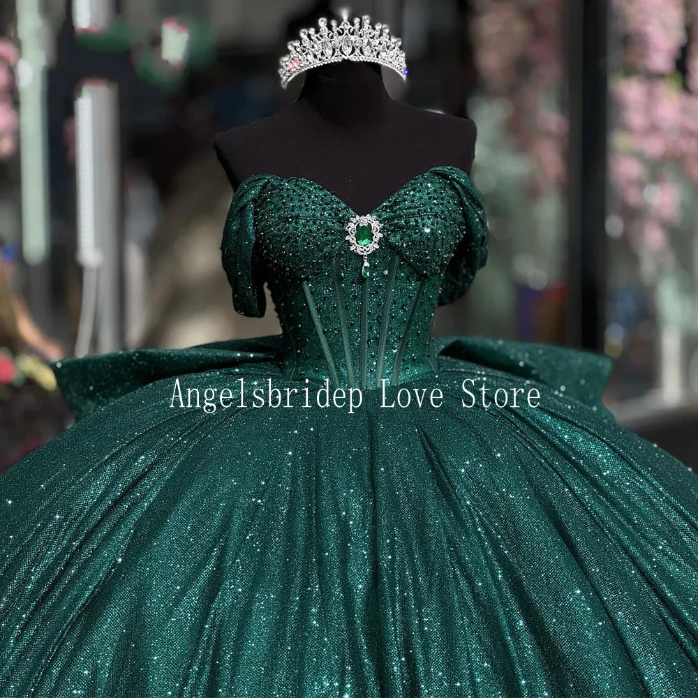 ANGELSBRIDEP индивидуальное Мексиканское изумрудно-зеленое платье Quinceanera для особых
