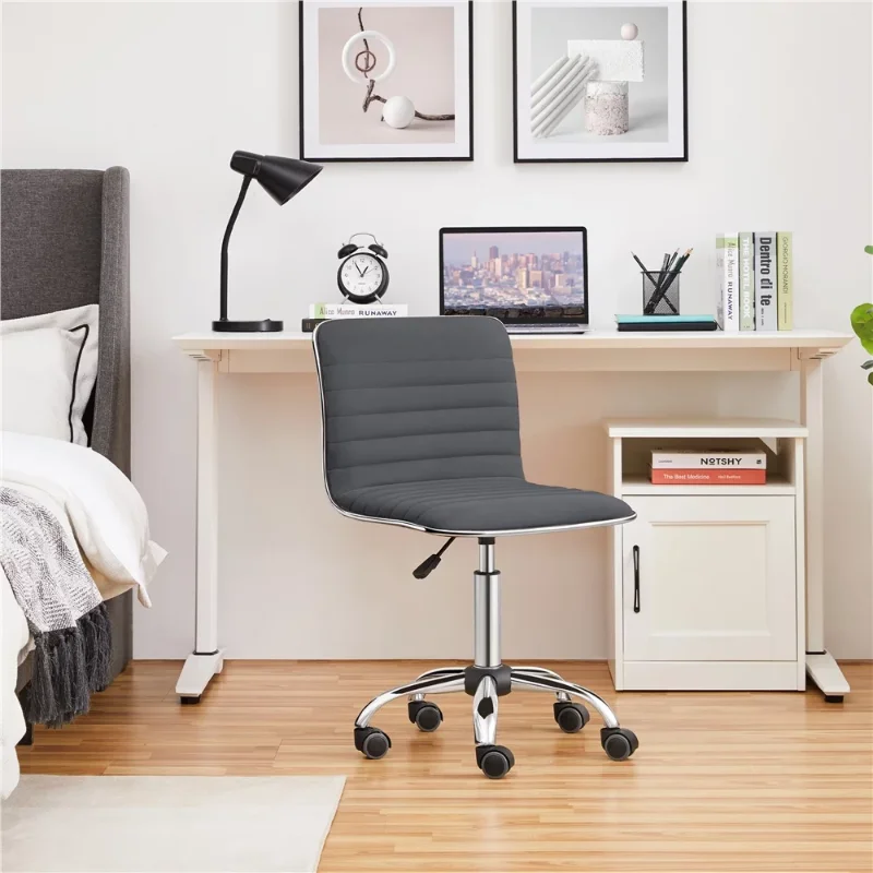 With Mid Back For Home Office, Dark Gray Desk Chair  Furniture