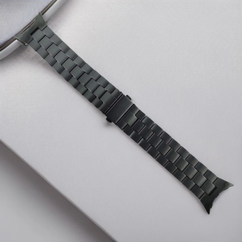 Фото Ремешки для часов, подходящие для Google Pixel Watch 1/2, титановый ремешок для Google Pixel Watch, металлический стальной ремешок с тремя звеньями. №4