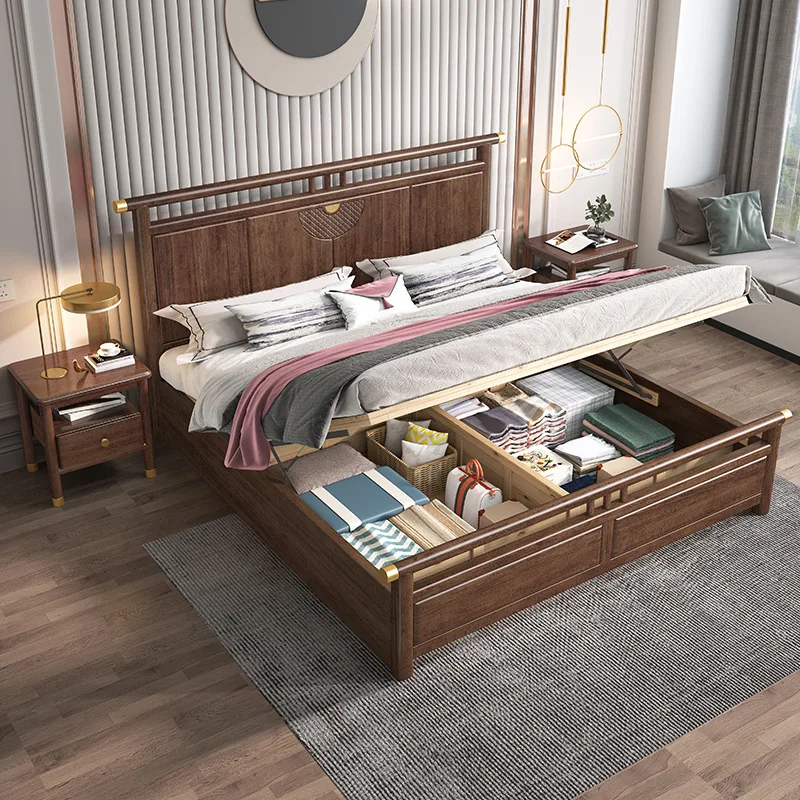 

Loveseat SOFA New Chinese muebles Walnut king bed bedroom Master bedroom угловой диван wood storage wedding
