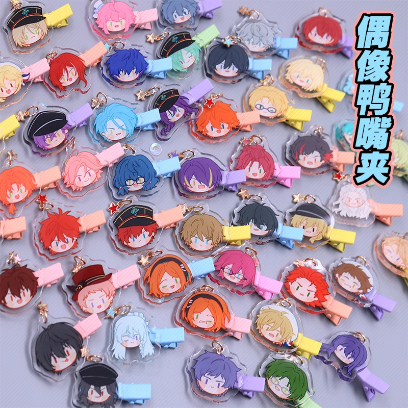 

Аниме ансамбль звезды Tsukinaga Leo Sakuma Ritsu Sena Izumi Мультфильм Креативный зажим для волос головной убор шпилька пилка зажим для волос реквизит косп...