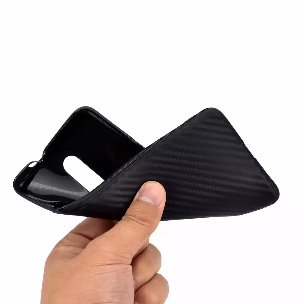 

Non-slip carbon fiber Soft Case For Oneplus 5T 6 6T 7 Pro Mobile Phone Cover Ultra thin Back Bumper Shockproof Accessory Black