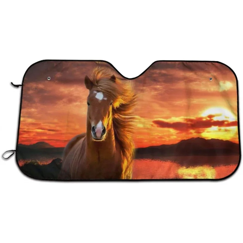 

Солнцезащитный козырек для лобового стекла автомобиля Sunset and Horse