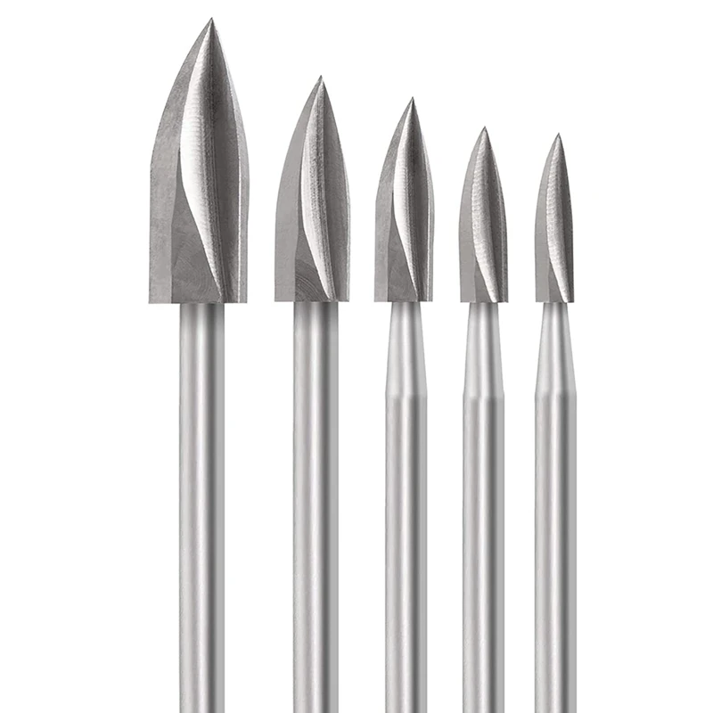 

Promotion! Wood Carving Tools,5PCS Engraving Drill Bits,with Shank Shank Universal Suitable for Lathe Tools,for Woodcraft DIY