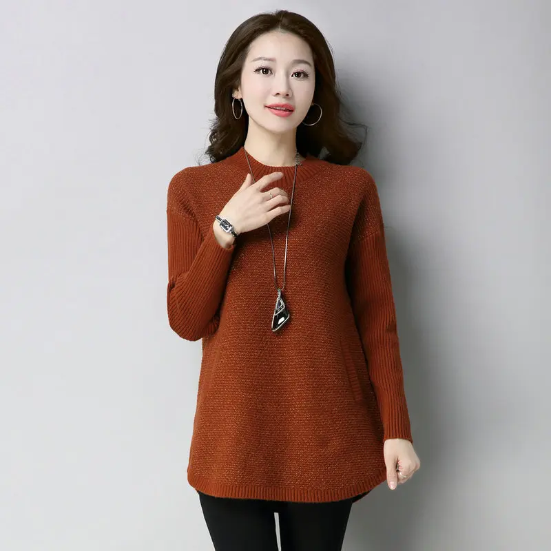 

2023 Autumn Winter Women Cosy Pullover Sweaters Khaki Caramal Black Wine Knitted Jersey Raglan Sleeve Knitwear Retro Sweater