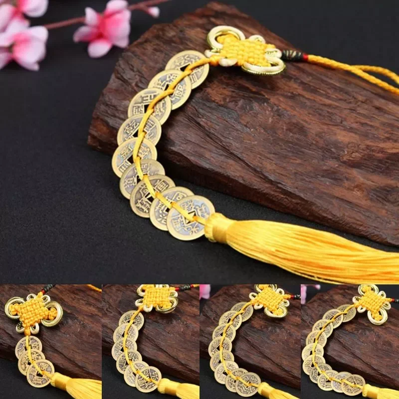 

Knot Feng Shui Lucky Wealth 3/6/8/9/10 Coins For Home Car Hanging Tassel N25 20 Dropship