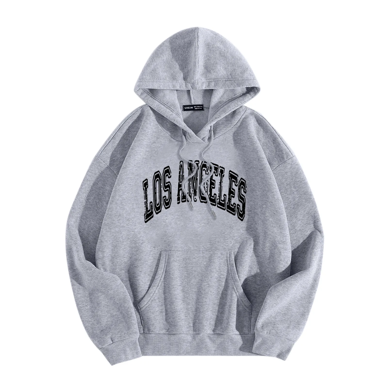 

Худи с надписью Los Angeles для мужчин и женщин, свитшот с круглым вырезом и длинным рукавом, с графическим принтом, топы, повседневные толстовки оверсайз, пуловер