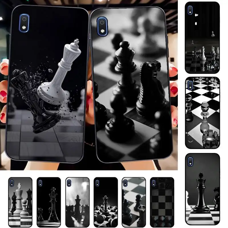 

Black white chess Phone Case for Samsung A51 01 50 71 21S 70 31 40 30 10 20 S E 11 91 A7 A8 2018