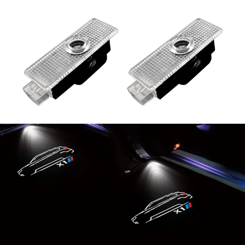 

2 Pieces Led Welcome Light Auto HD Projector Lamp Warning Light For BMW X1 Series E84 F48 F49 Models Car Door Light Laser light